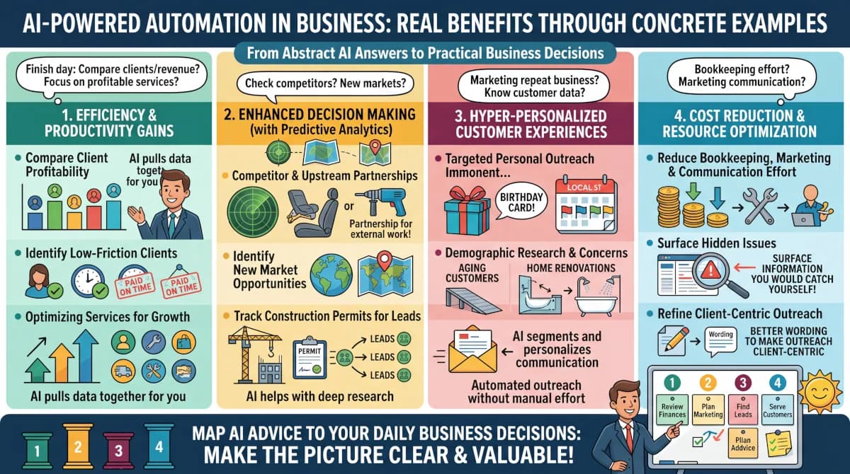 What are the benefits of using AI-powered automation in businesses?